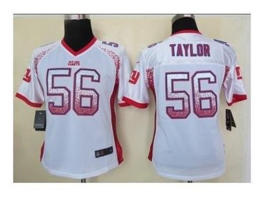 NEW women nfl jerseys new york giants #56 lawrence taylor white(Elite drift fashion)