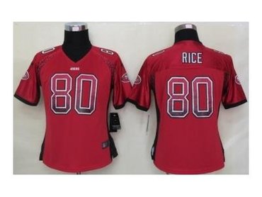 NEW women nfl jerseys san francisco 49ers #80 jerry rice red(Elite drift fashion)