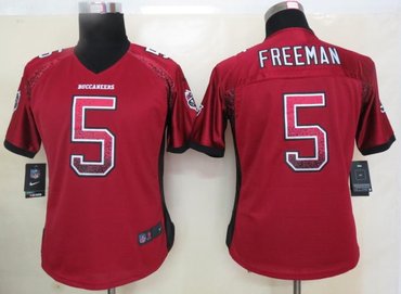 NEW women nfl jerseys tampa bay buccaneers #5 josh freeman red(Elite drift fashion)
