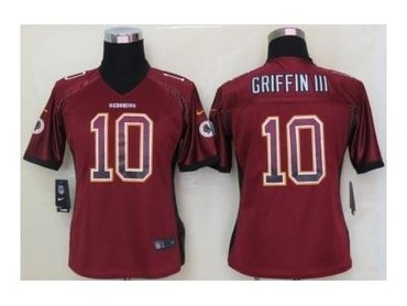 NEW women nfl jerseys washington redskins #10 robert griffin iii burgundy red(Elite drift fashion)