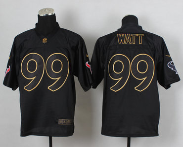 NFL 2014 PRO Gold lettering Houston Texans #99 Watt fashion Jersey