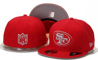 NFL 49ERS Fitted RED hat