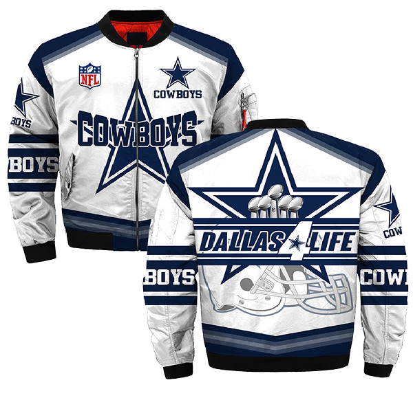 NFL Dallas Cowboys Sublimated Fashion 3D Fullzip Jacket-7