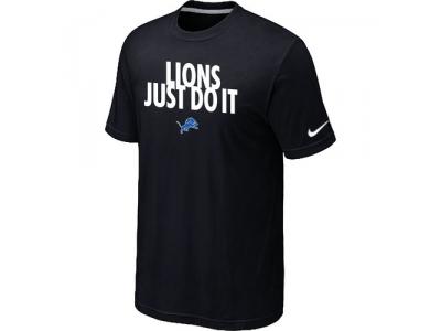 NFL Detroit Lions Just Do It Black T-Shirt