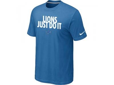 NFL Detroit Lions Just Do It light Blue T-Shirt