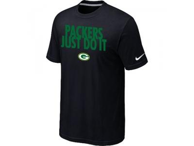 NFL Green Bay Packers Just Do It Black T-Shirt
