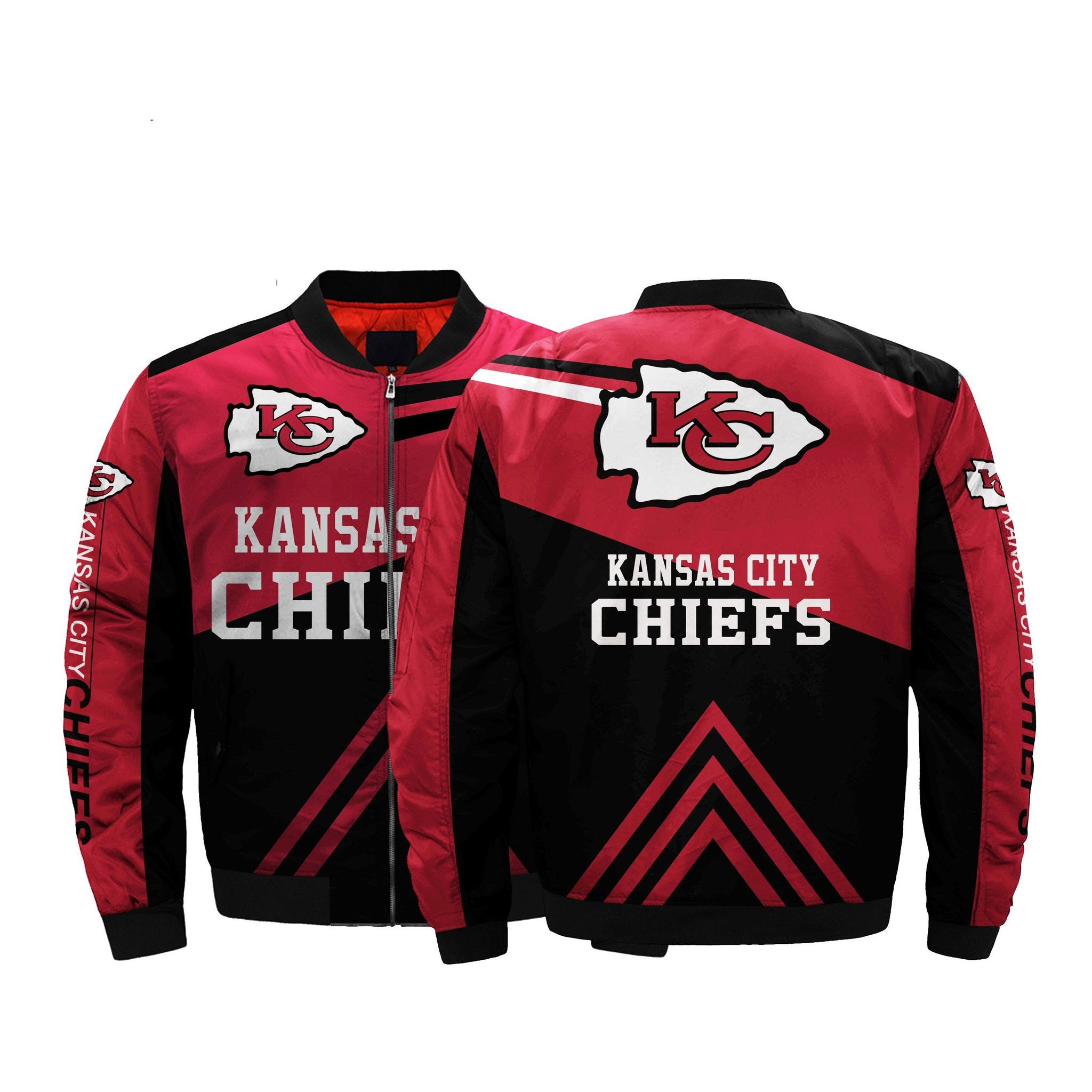 NFL Kansas City Chiefs Newest Bomber 3D Fullzip Custom Jacket Hoodie NFL Kansas City Chiefs Newest Bomber 3D Fullzip Custom Jacket Hoodie