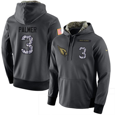 NFL Men's Nike Arizona Cardinals #3 Carson Palmer Stitched Black Anthracite Salute to Service Player Performance Hoodie NFL Men's Nike Arizona Cardinals #3 Carson Palmer Stitched Black Anthracite Salute to Service Player Performance Hoodie