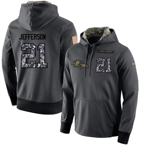 NFL Men's Nike Baltimore Ravens #21 Tony Jefferson Stitched Black Anthracite Salute to Service Player Performance Hoodie NFL Men's Nike Baltimore Ravens #21 Tony Jefferson Stitched Black Anthracite Salute to Service Player Performance Hoodie