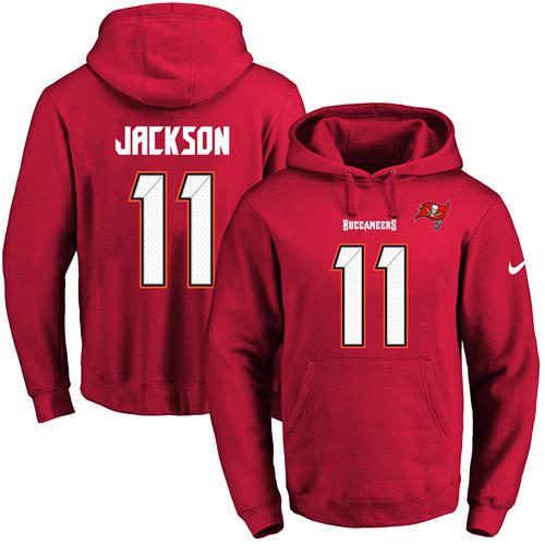 NFL Men's Nike Buccaneers #11 DeSean Jackson Red Name & Number Pullover NFL Hoodie NFL Men's Nike Buccaneers #11 DeSean Jackson Red Name & Number Pullover NFL Hoodie