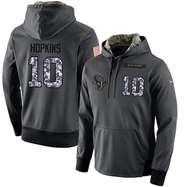 NFL Men's Nike Houston Texans #10 DeAndre Hopkins Stitched Black Anthracite Salute to Service Player Performance Hoodie NFL Men's Nike Houston Texans #10 DeAndre Hopkins Stitched Black Anthracite Salute to Service Player Performance Hoodie