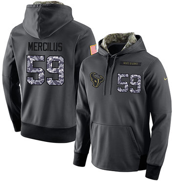 NFL Men's Nike Houston Texans #59 Whitney Mercilus Stitched Black Anthracite Salute to Service Player Performance Hoodie NFL Men's Nike Houston Texans #59 Whitney Mercilus Stitched Black Anthracite Salute to Service Player Performance Hoodie