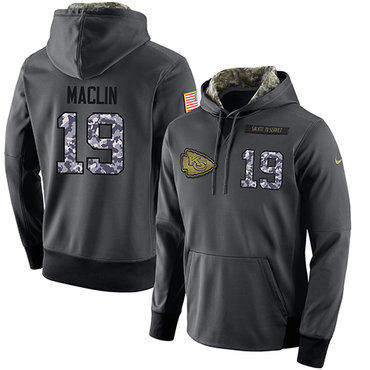 NFL Men's Nike Kansas City Chiefs #19 Jeremy Maclin Stitched Black Anthracite Salute to Service Player Performance Hoodie NFL Men's Nike Kansas City Chiefs #19 Jeremy Maclin Stitched Black Anthracite Salute to Service Player Performance Hoodie