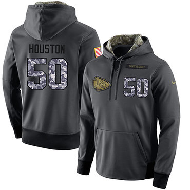 NFL Men's Nike Kansas City Chiefs #50 Justin Houston Stitched Black Anthracite Salute to Service Player Performance Hoodie NFL Men's Nike Kansas City Chiefs #50 Justin Houston Stitched Black Anthracite Salute to Service Player Performance Hoodie