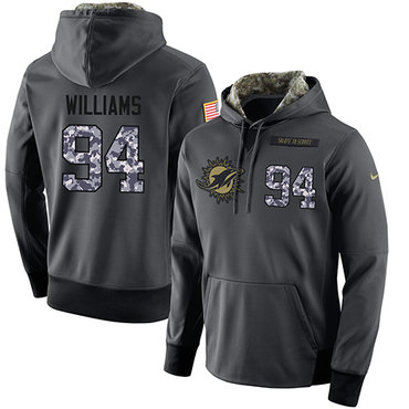 NFL Men's Nike Miami Dolphins #94 Mario Williams Stitched Black Anthracite Salute to Service Player Performance Hoodie NFL Men's Nike Miami Dolphins #94 Mario Williams Stitched Black Anthracite Salute to Service Player Performance Hoodie