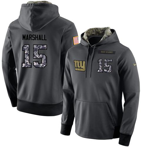 NFL Men's Nike New York Giants #15 Brandon Marshall Stitched Black Anthracite Salute to Service Player Performance Hoodie NFL Men's Nike New York Giants #15 Brandon Marshall Stitched Black Anthracite Salute to Service Player Performance Hoodie