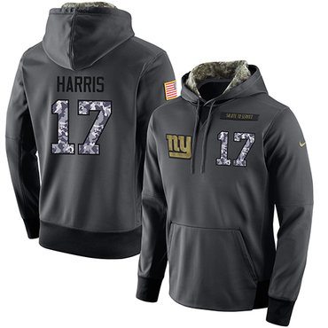 NFL Men's Nike New York Giants #17 Dwayne Harris Stitched Black Anthracite Salute to Service Player Performance Hoodie NFL Men's Nike New York Giants #17 Dwayne Harris Stitched Black Anthracite Salute to Service Player Performance Hoodie