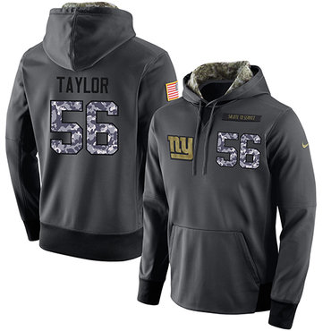 NFL Men's Nike New York Giants #56 Lawrence Taylor Stitched Black Anthracite Salute to Service Player Performance Hoodie NFL Men's Nike New York Giants #56 Lawrence Taylor Stitched Black Anthracite Salute to Service Player Performance Hoodie