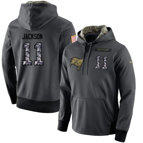 NFL Men's Nike Tampa Bay Buccaneers #11 DeSean Jackson Stitched Black Anthracite Salute to Service Player Performance Hoodie NFL Men's Nike Tampa Bay Buccaneers #11 DeSean Jackson Stitched Black Anthracite Salute to Service Player Performance Hoodie