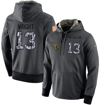 NFL Men's Nike Tennessee Titans #13 Kendall Wright Stitched Black Anthracite Salute to Service Player Performance Hoodie NFL Men's Nike Tennessee Titans #13 Kendall Wright Stitched Black Anthracite Salute to Service Player Performance Hoodie