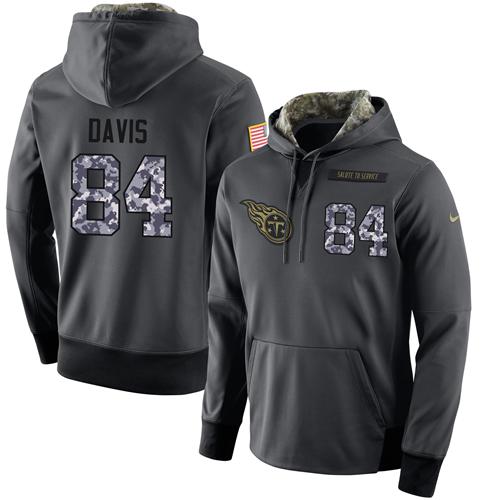 NFL Men's Nike Tennessee Titans #84 Corey Davis Stitched Black Anthracite Salute to Service Player Performance Hoodie NFL Men's Nike Tennessee Titans #84 Corey Davis Stitched Black Anthracite Salute to Service Player Performance Hoodie