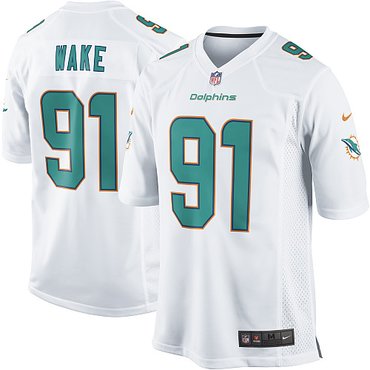 NFL NEW Miami Dolphins 91 Cameron Wake White Jerseys(Game) NFL NEW Miami Dolphins 91 Cameron Wake White Jerseys(Game)