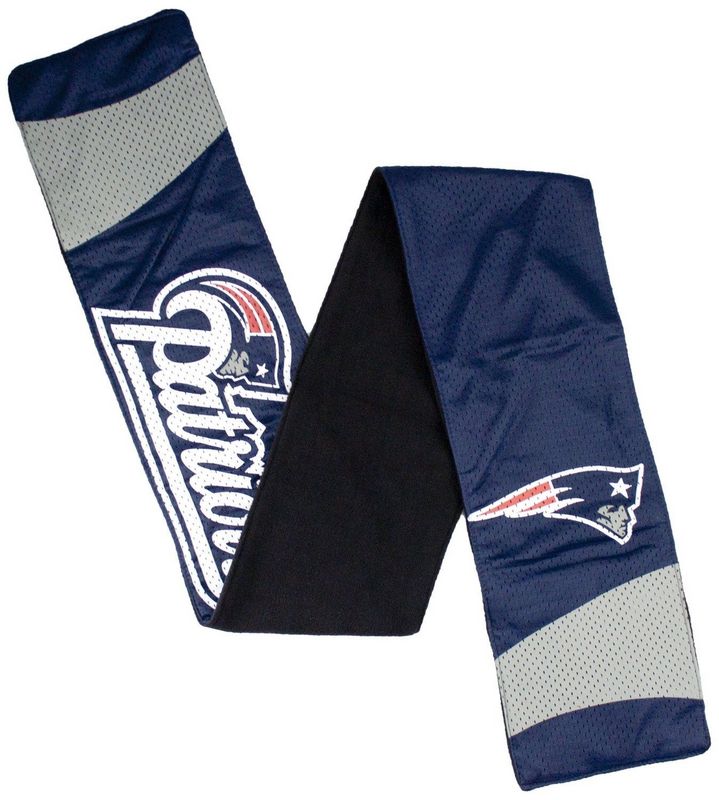NFL New England Patriots Jersey Scarf With Zip Pocket NFL New England Patriots Jersey Scarf With Zip Pocket