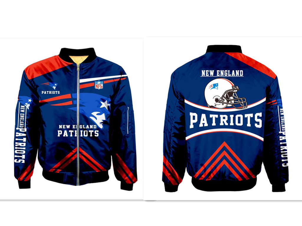 NFL New England Patriots Sublimated Fashion 3D Fullzip Jacket-3 NFL New England Patriots Sublimated Fashion 3D Fullzip Jacket-3
