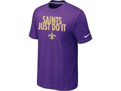 NFL New Orleans Saints Just Do It Purple T-Shirt NFL New Orleans Saints Just Do It Purple T-Shirt