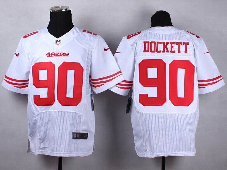 NFL New San Francisco 49ers Darnell Dockett White Elite Jersey NFL New San Francisco 49ers Darnell Dockett White Elite Jersey