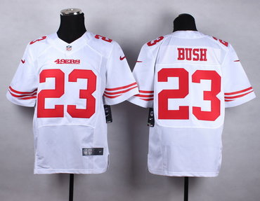 NFL Nike San Francisco 49ers Reggie Bush White  Elite Jersey