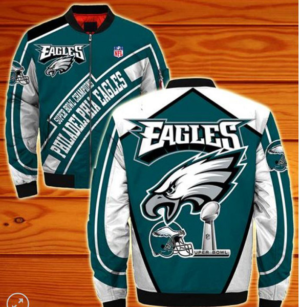 NFL Philadelphia Eagles Sublimated Fashion 3D Fullzip Jacket-3 NFL Philadelphia Eagles Sublimated Fashion 3D Fullzip Jacket-3