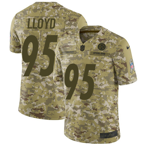 NFL Pittsburgh Steelers #59 Greg Lloyd Camo Men's Stitched NFL Limited 2018 Salute To Service Jersey
