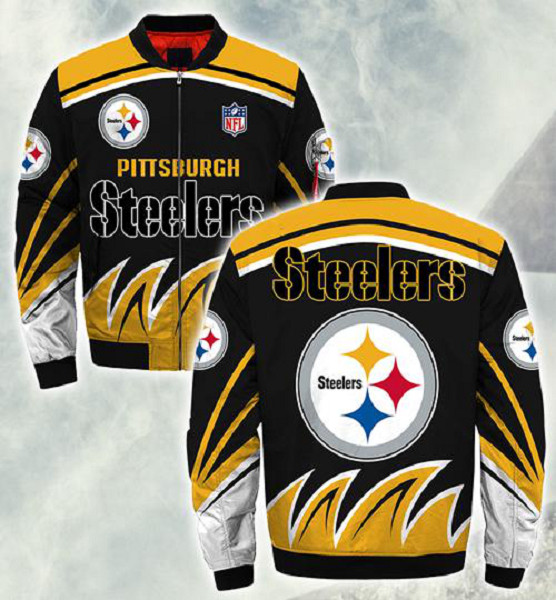 NFL Pittsburgh Steelers Sublimated Fashion 3D Fullzip Jacket-3 NFL Pittsburgh Steelers Sublimated Fashion 3D Fullzip Jacket-3