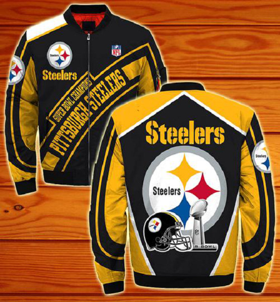 NFL Pittsburgh Steelers Sublimated Fashion 3D Fullzip Jacket-4 NFL Pittsburgh Steelers Sublimated Fashion 3D Fullzip Jacket-4
