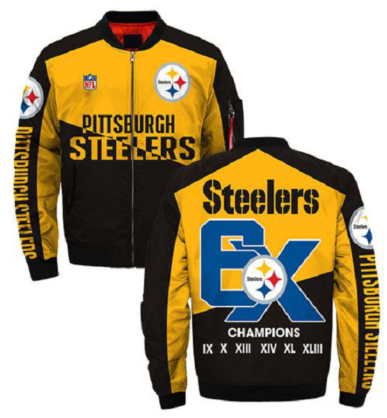 NFL Pittsburgh Steelers Sublimated Fashion 3D Fullzip Jacket-6 NFL Pittsburgh Steelers Sublimated Fashion 3D Fullzip Jacket-6