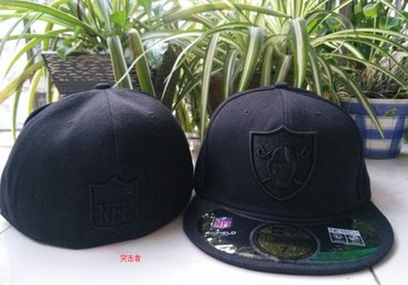 NFL Raiders Black Fitted Hat NFL Raiders Black Fitted Hat