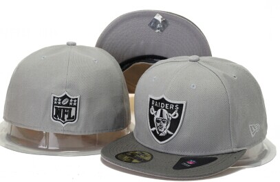 NFL Raiders fitted hat Grey 2