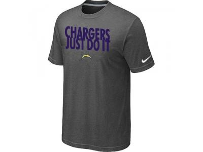 NFL San Diego Charger Just Do It D.Grey T-Shirt NFL San Diego Charger Just Do It D.Grey T-Shirt