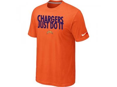 NFL San Diego Charger Just Do It Orange T-Shirt NFL San Diego Charger Just Do It Orange T-Shirt
