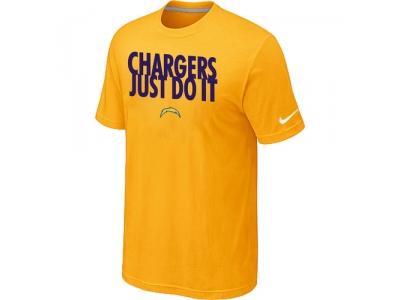 NFL San Diego Charger Just Do It Yellow T-Shirt NFL San Diego Charger Just Do It Yellow T-Shirt