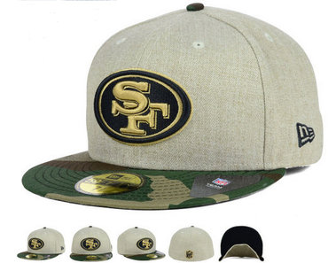 NFL San Francisco 49ers Cream Fitted Hats--60