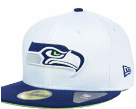 NFL Seattle Seahawks White Fitted Hats--60
