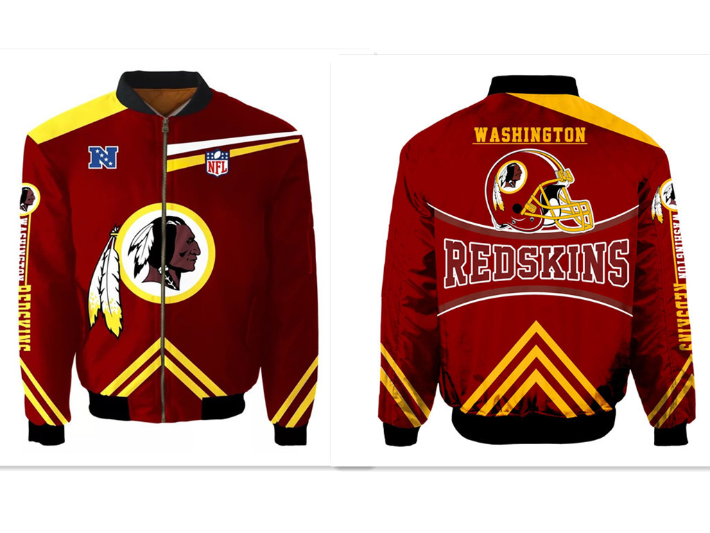 NFL Washington Redskins Sublimated Fashion 3D Fullzip Jacket-3 NFL Washington Redskins Sublimated Fashion 3D Fullzip Jacket-3