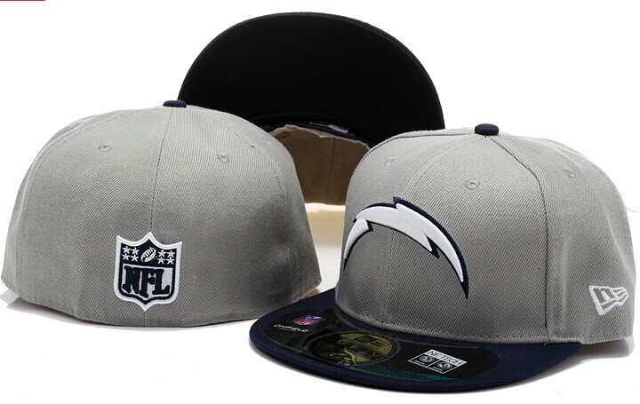 NFL chargers fitted hat grey