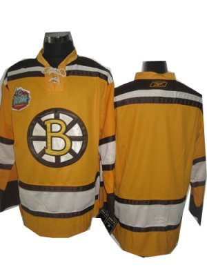 NHL Boston Bruins blank Yellow ice jerseys