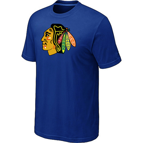 NHL Chicago Blackhawks Big & Tall Logo Blue T-Shirt NHL Chicago Blackhawks Big & Tall Logo Blue T-Shirt