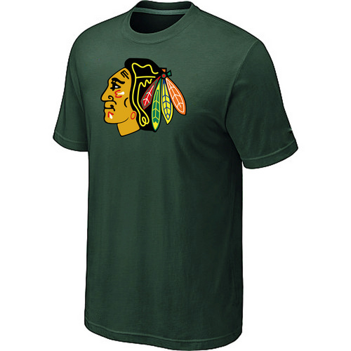 NHL Chicago Blackhawks Big & Tall Logo D.Green T-Shirt NHL Chicago Blackhawks Big & Tall Logo D.Green T-Shirt