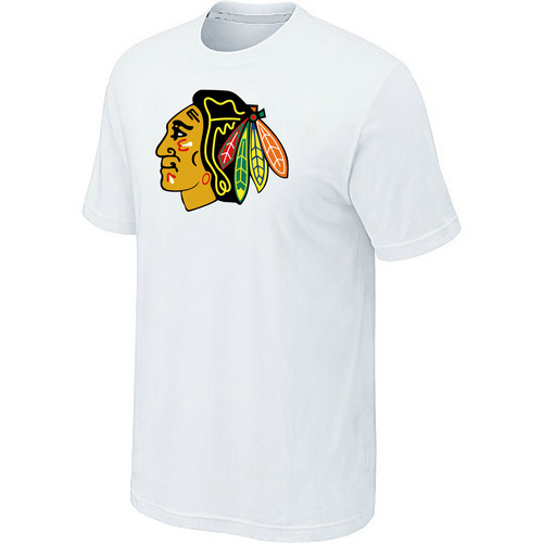 NHL Chicago Blackhawks Big & Tall Logo White T-Shirt NHL Chicago Blackhawks Big & Tall Logo White T-Shirt