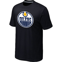 NHL Edmonton Oilers Big & Tall Logo Black T-Shirt NHL Edmonton Oilers Big & Tall Logo Black T-Shirt